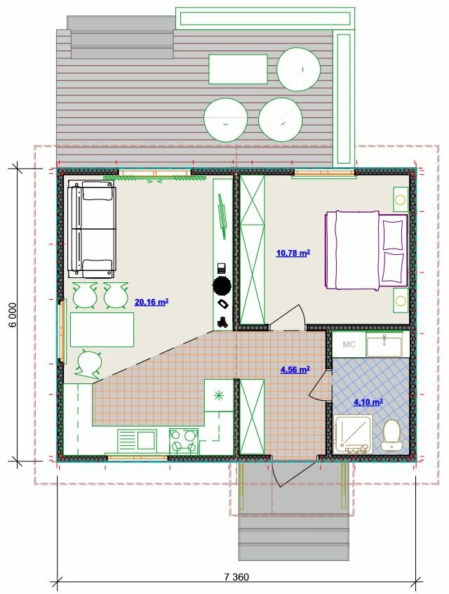 проект дома « Дачный домик Дачник-39 (типовой проект) »
