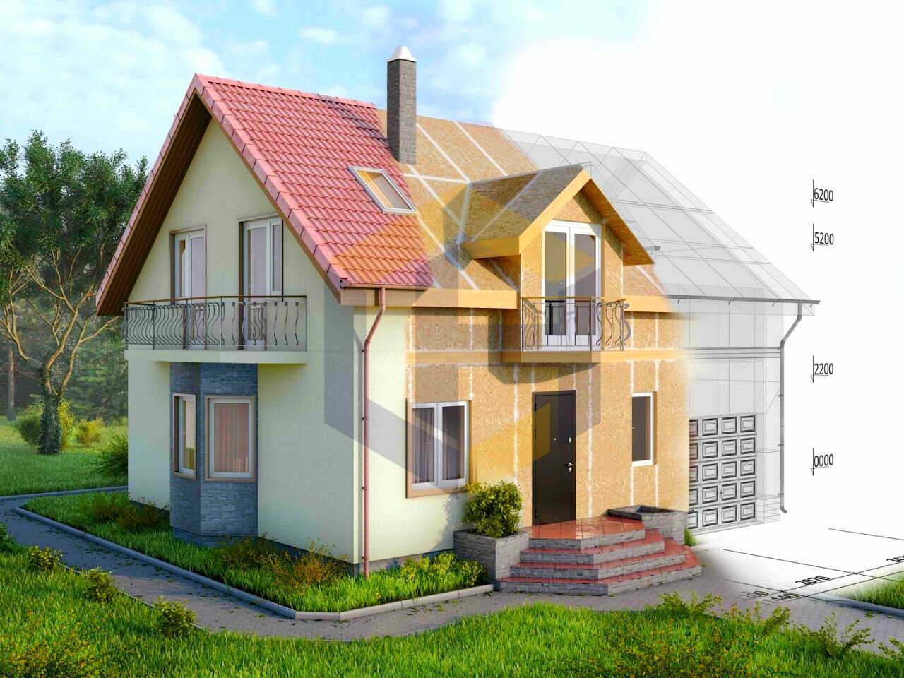 Дома из СИП панелей под ключ - проекты и цены на строительство в Севастополе